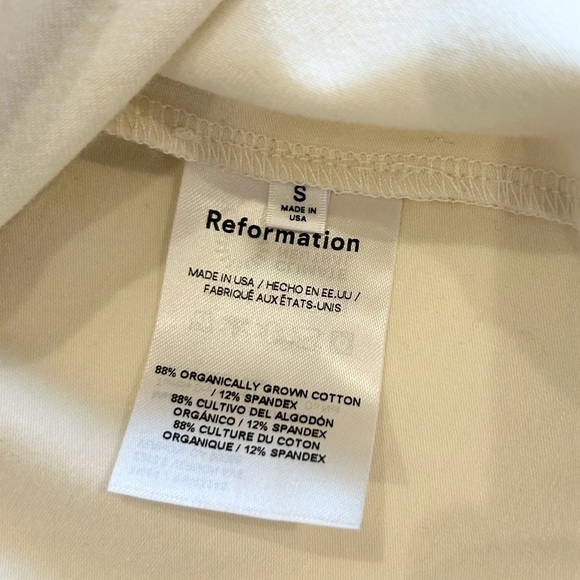 Reformation Crew Neck Dress Cream Size Small - Picture 11 of 12